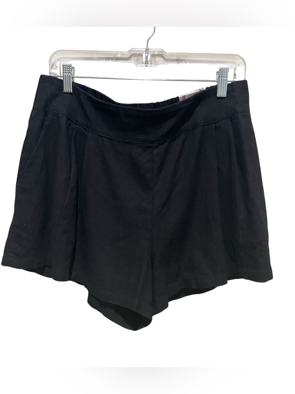 Rewash Linen Blend Trouser Shorts Black High Rise Pull On Women’s Size XL NWT